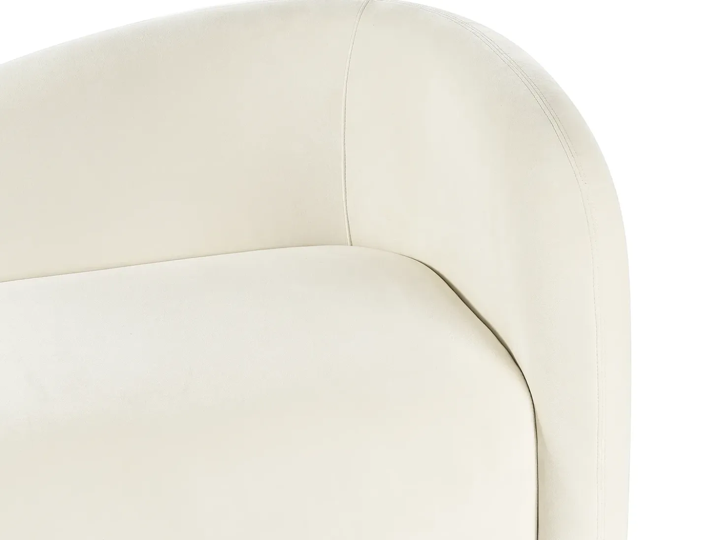 Discount Sofa dla 3 osób VELTADA Welur Złamana biel Sofy Tapicerowane|Wszystkie Sofy