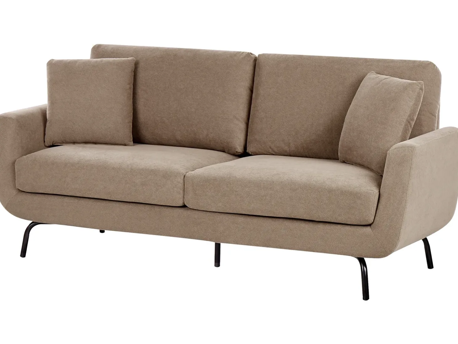 Best Sofa dla 3 osób VESALA Jasnobrązowy Sofy Tapicerowane|Wszystkie Sofy