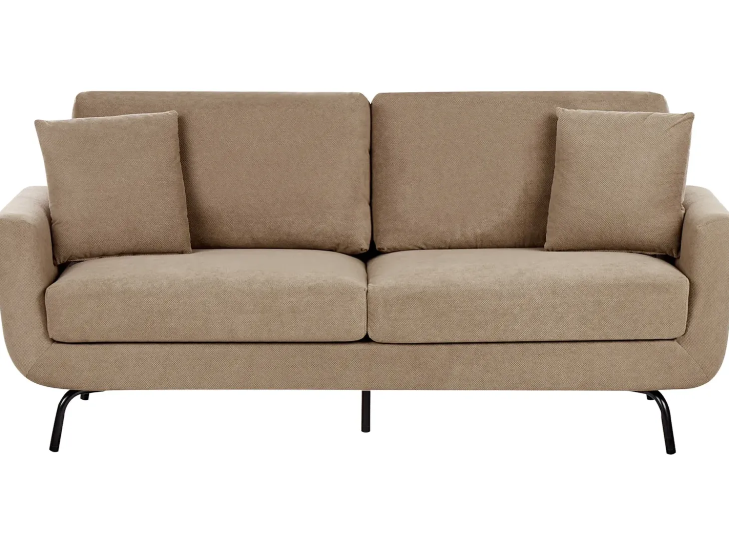 Best Sofa dla 3 osób VESALA Jasnobrązowy Sofy Tapicerowane|Wszystkie Sofy