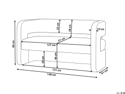 Discount Sofa dla 2 osób VIDSEL Szenil Sofy Tapicerowane|Sofy Dwuosobowe
