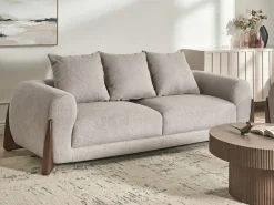 Clearance Sofa dla 3 osób VINLIDEN Beżowoszary Sofy Tapicerowane|Kolekcje Sof