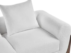 Online Sofa dla 2 osób VINLIDEN Boucle Biały Sofy Tapicerowane|Sofy Dwuosobowe