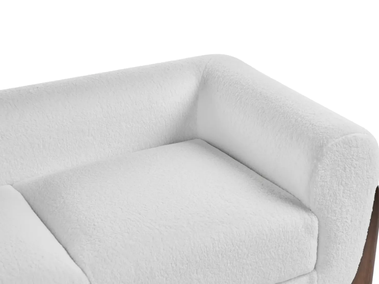 Online Sofa dla 2 osób VINLIDEN Boucle Biały Sofy Tapicerowane|Sofy Dwuosobowe