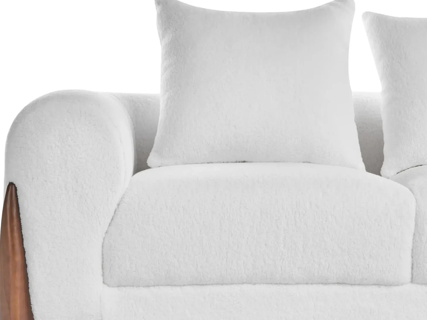 Online Sofa dla 2 osób VINLIDEN Boucle Biały Sofy Tapicerowane|Sofy Dwuosobowe
