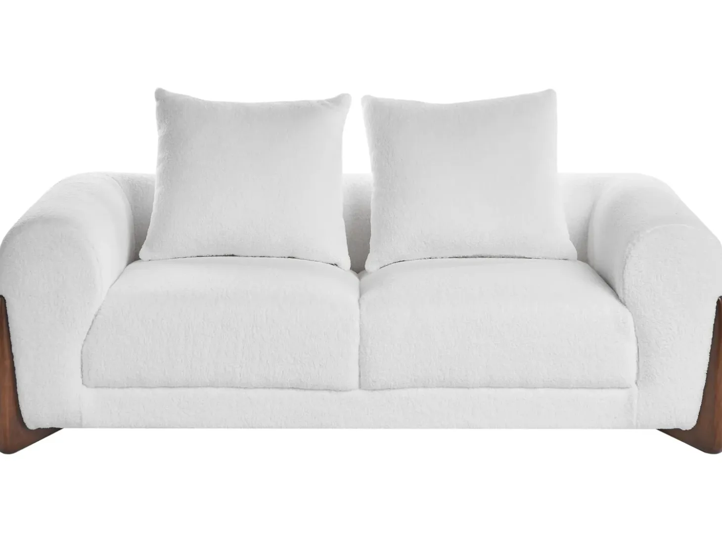 Online Sofa dla 2 osób VINLIDEN Boucle Biały Sofy Tapicerowane|Sofy Dwuosobowe