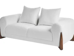 Online Sofa dla 2 osób VINLIDEN Boucle Biały Sofy Tapicerowane|Sofy Dwuosobowe