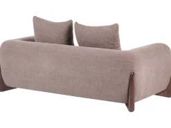 Clearance Sofa dla 2 osób VINLIDEN Boucle Brązowy Sofy Tapicerowane|Sofy Dwuosobowe