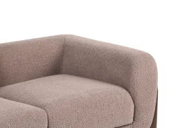 Clearance Sofa dla 2 osób VINLIDEN Boucle Brązowy Sofy Tapicerowane|Sofy Dwuosobowe