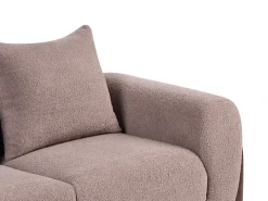 Clearance Sofa dla 2 osób VINLIDEN Boucle Brązowy Sofy Tapicerowane|Sofy Dwuosobowe
