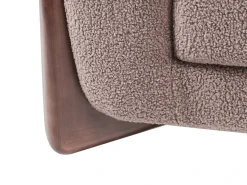 Clearance Sofa dla 2 osób VINLIDEN Boucle Brązowy Sofy Tapicerowane|Sofy Dwuosobowe