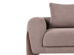 Clearance Sofa dla 2 osób VINLIDEN Boucle Brązowy Sofy Tapicerowane|Sofy Dwuosobowe