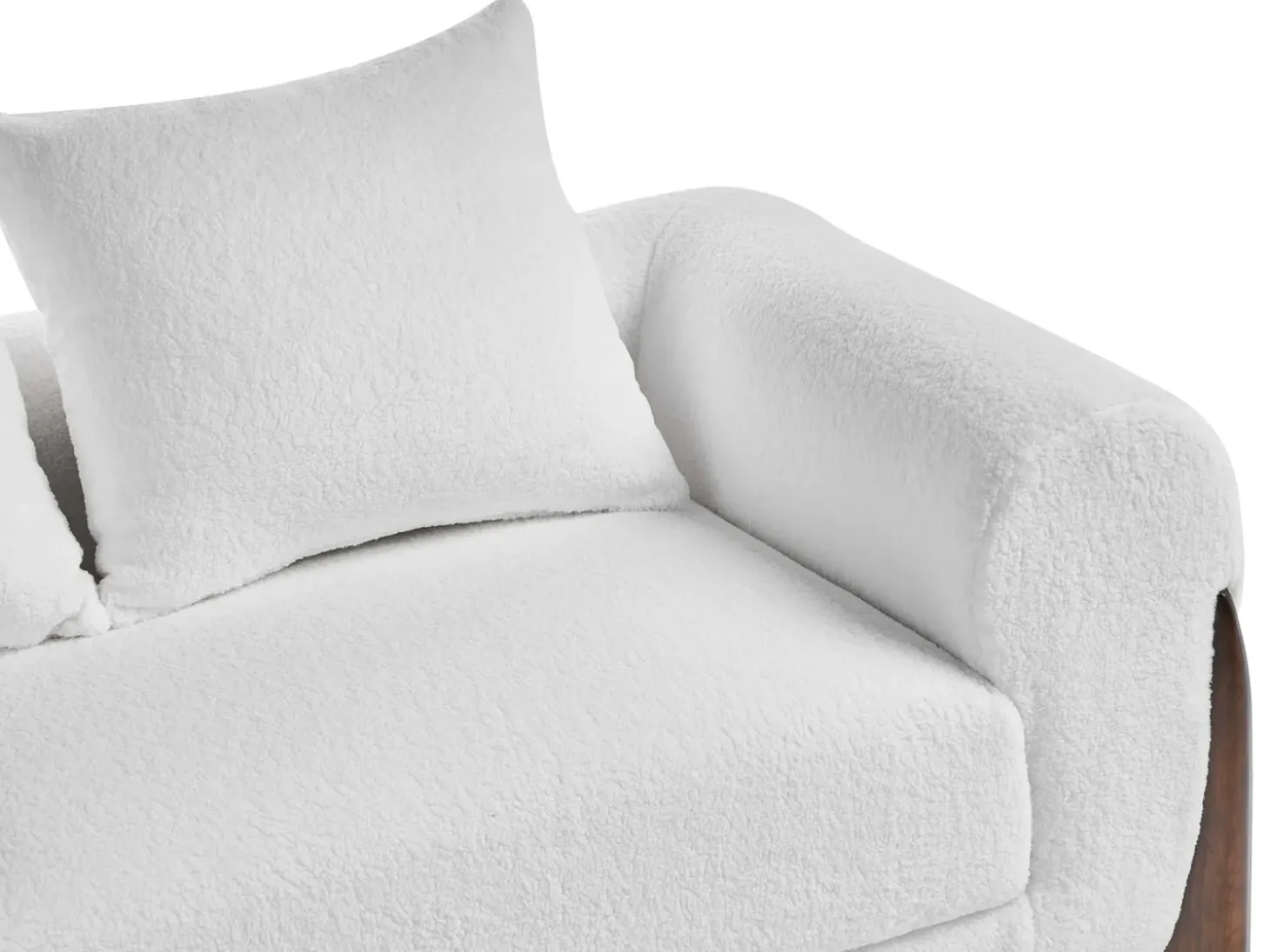 Hot Sofa dla 3 osób VINLIDEN Boucle Biały Sofy Tapicerowane|Kolekcje Sof