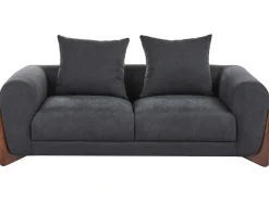 Sale Sofa dla 2 osób VINLIDEN Czarny Sofy Tapicerowane|Sofy Dwuosobowe