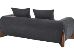 Sale Sofa dla 2 osób VINLIDEN Czarny Sofy Tapicerowane|Sofy Dwuosobowe