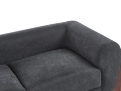 Sale Sofa dla 2 osób VINLIDEN Czarny Sofy Tapicerowane|Sofy Dwuosobowe