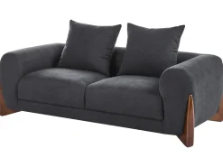 Sale Sofa dla 2 osób VINLIDEN Czarny Sofy Tapicerowane|Sofy Dwuosobowe