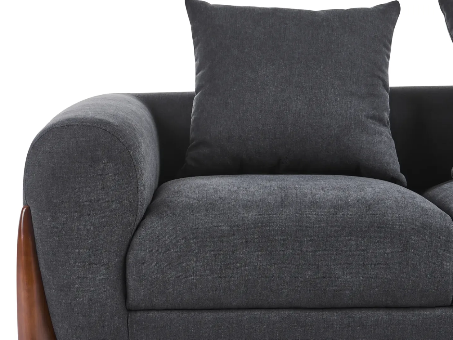 Sale Sofa dla 2 osób VINLIDEN Czarny Sofy Tapicerowane|Sofy Dwuosobowe