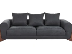 Sale Sofa dla 3 osób VINLIDEN Czarny Sofy Tapicerowane|Kolekcje Sof