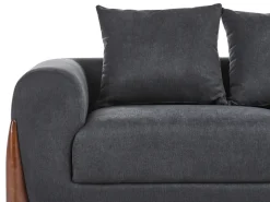 Sale Sofa dla 3 osób VINLIDEN Czarny Sofy Tapicerowane|Kolekcje Sof