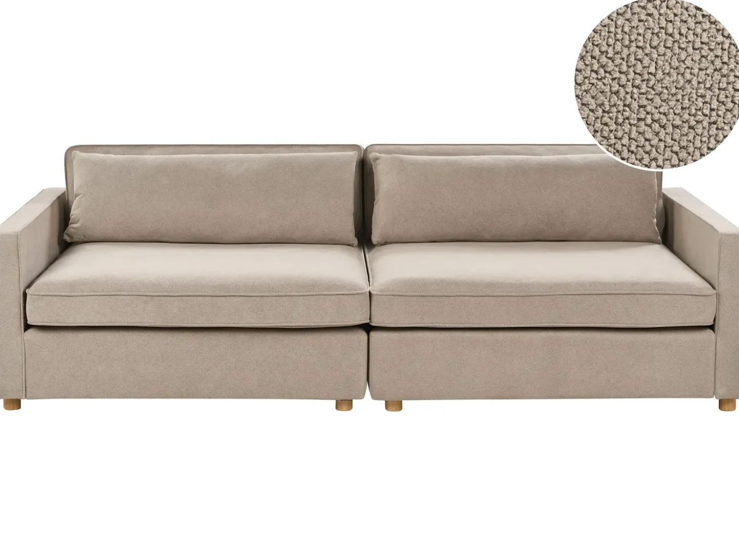 Online Sofa dla 3 osób VINSTRA Beżowoszary Sofy Tapicerowane|Wszystkie Sofy