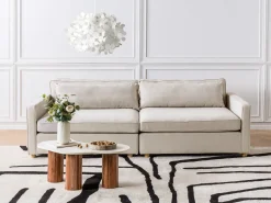 Online Sofa dla 3 osób VINSTRA Beżowy Sofy Tapicerowane|Wszystkie Sofy