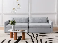 Clearance Sofa dla 3 osób VINSTRA Szary Sofy Tapicerowane|Wszystkie Sofy