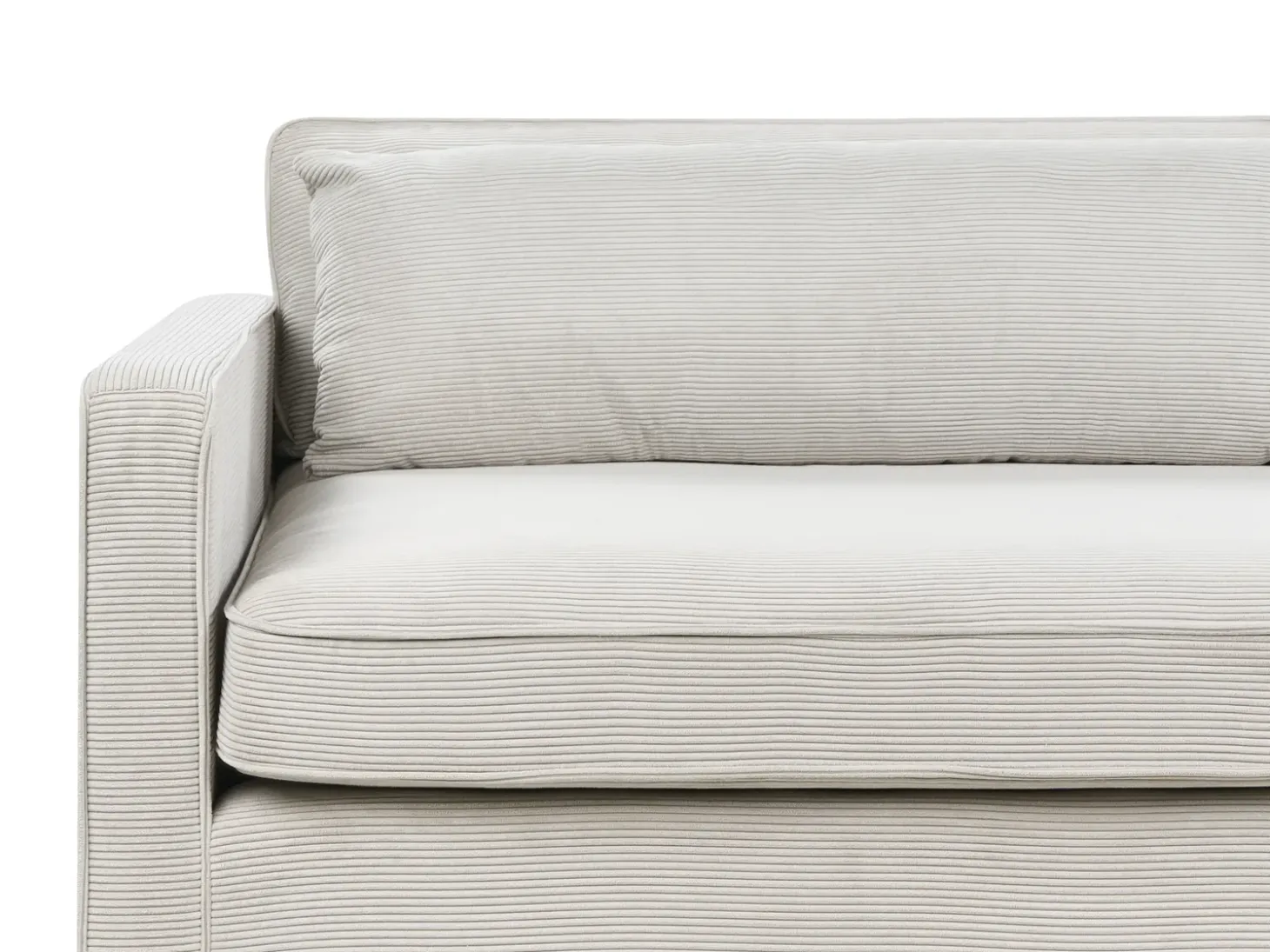 New Sofa dla 3 osób VINSTRA Sztruks Jasnoszary Sofy Tapicerowane|Wszystkie Sofy
