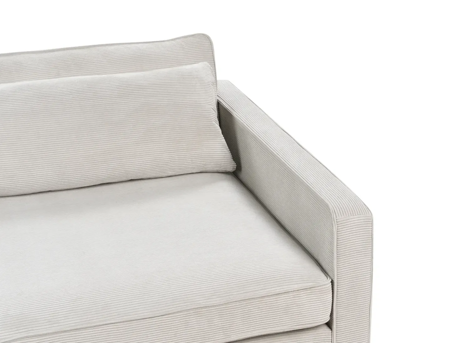 New Sofa dla 3 osób VINSTRA Sztruks Jasnoszary Sofy Tapicerowane|Wszystkie Sofy
