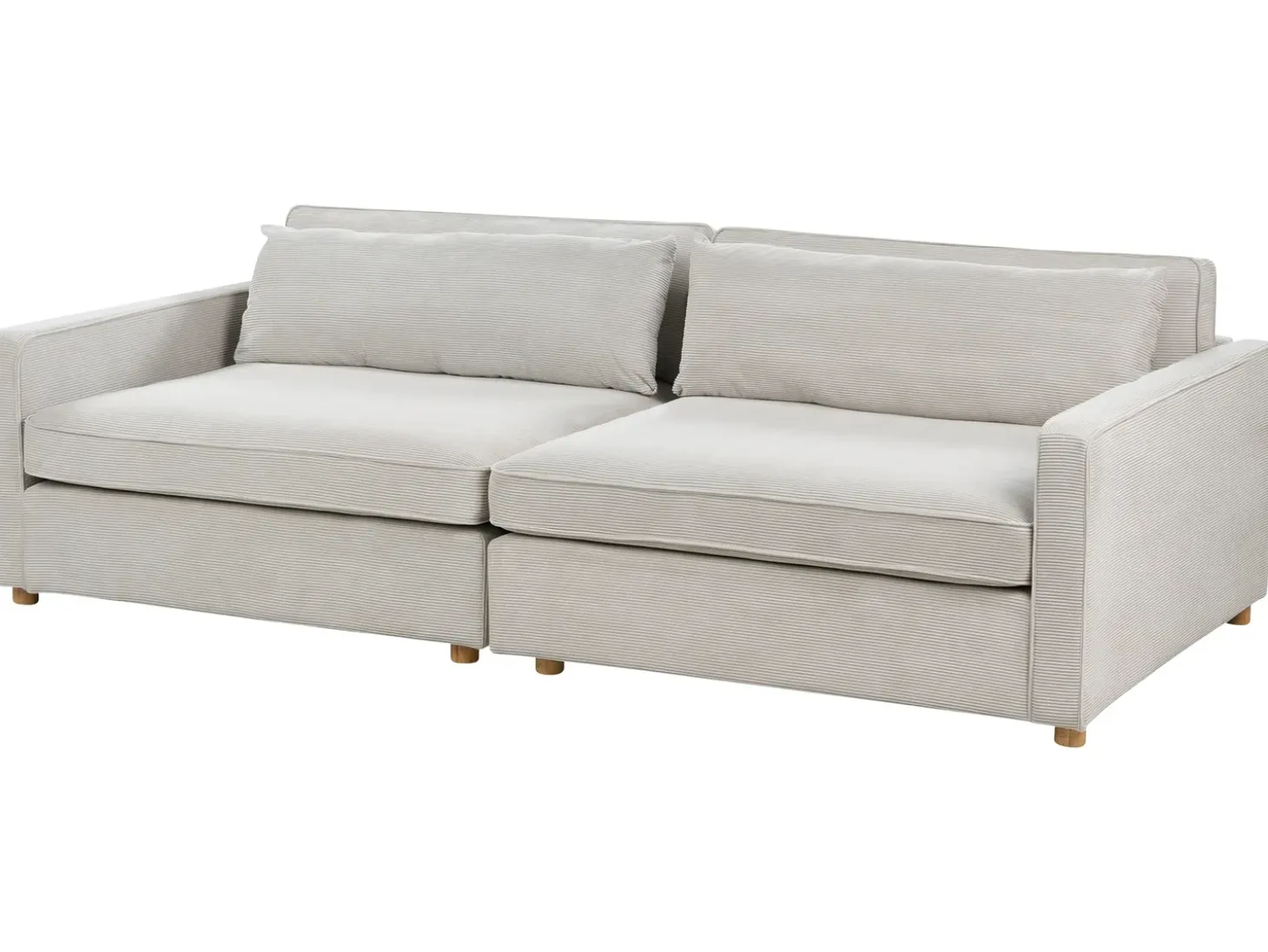 New Sofa dla 3 osób VINSTRA Sztruks Jasnoszary Sofy Tapicerowane|Wszystkie Sofy