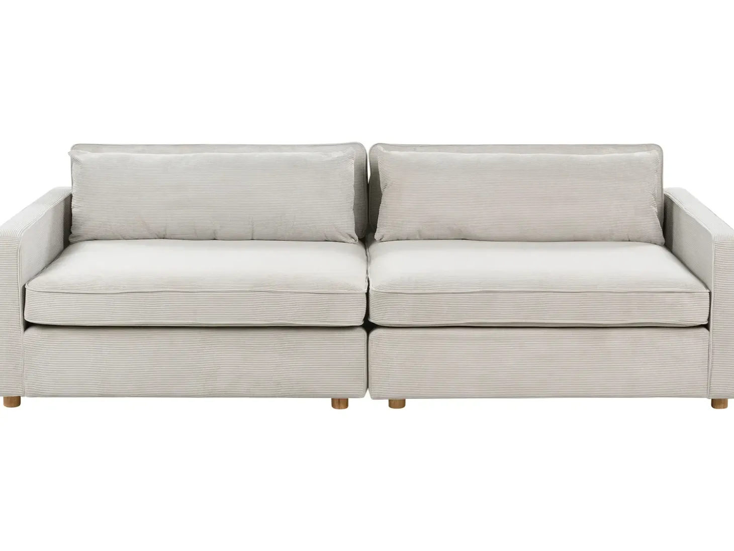 New Sofa dla 3 osób VINSTRA Sztruks Jasnoszary Sofy Tapicerowane|Wszystkie Sofy
