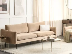 Discount Sofa dla 3 osób VINTERBRO Welur Beżowy Sofy Tapicerowane|Kolekcje Sof