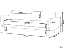 Clearance Sofa dla 3 osób VINTERBRO Welur Szary Sofy Tapicerowane|Kolekcje Sof