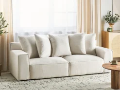Sale Sofa dla 3 osób VISKAN Złamana biel Sofy Tapicerowane|Wszystkie Sofy
