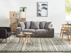 Online Sofa dla 3 osób VISKAN Sztruks Ciemno Sofy Tapicerowane|Wszystkie Sofy