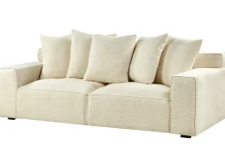Discount Sofa dla 3 osób VISKAN Sztruks Jasno Sofy Tapicerowane|Wszystkie Sofy