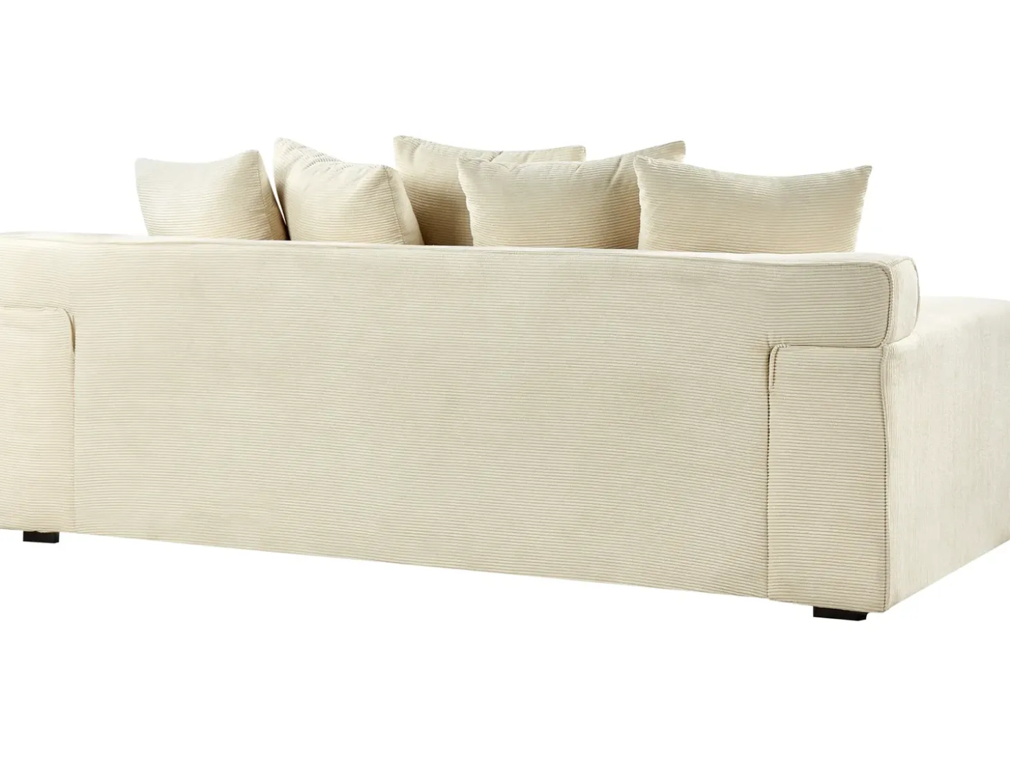 Discount Sofa dla 3 osób VISKAN Sztruks Jasno Sofy Tapicerowane|Wszystkie Sofy