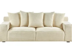 Discount Sofa dla 3 osób VISKAN Sztruks Jasno Sofy Tapicerowane|Wszystkie Sofy