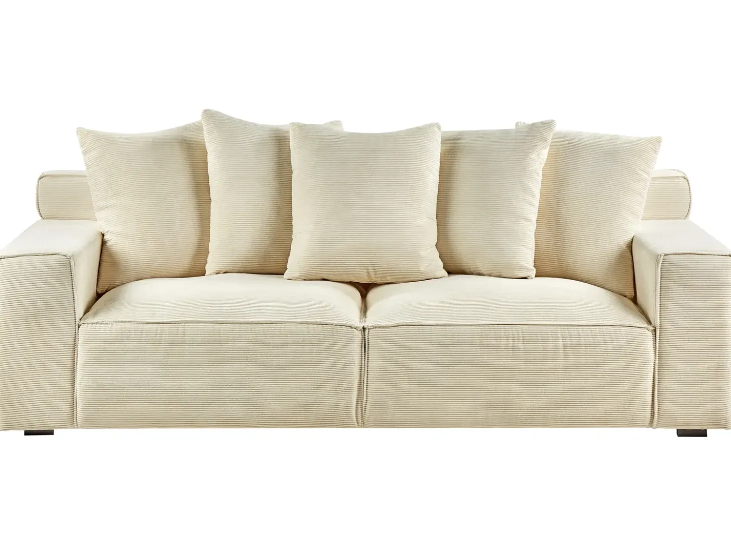 Discount Sofa dla 3 osób VISKAN Sztruks Jasno Sofy Tapicerowane|Wszystkie Sofy