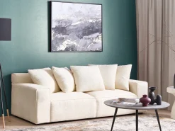 Discount Sofa dla 3 osób VISKAN Sztruks Jasno Sofy Tapicerowane|Wszystkie Sofy