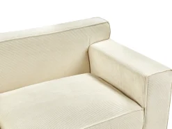Discount Sofa dla 3 osób VISKAN Sztruks Jasno Sofy Tapicerowane|Wszystkie Sofy