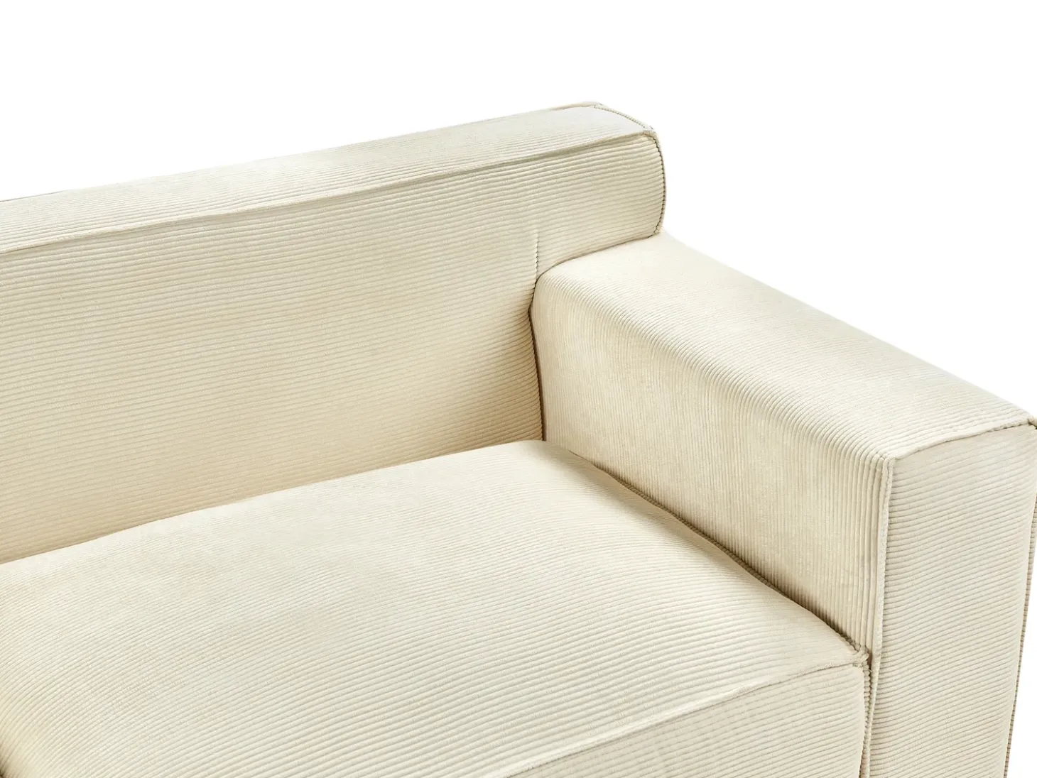 Discount Sofa dla 3 osób VISKAN Sztruks Jasno Sofy Tapicerowane|Wszystkie Sofy