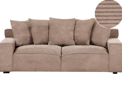 Sale Sofa dla 3 osób VISKAN Sztruks Piaskowy Sofy Tapicerowane|Wszystkie Sofy