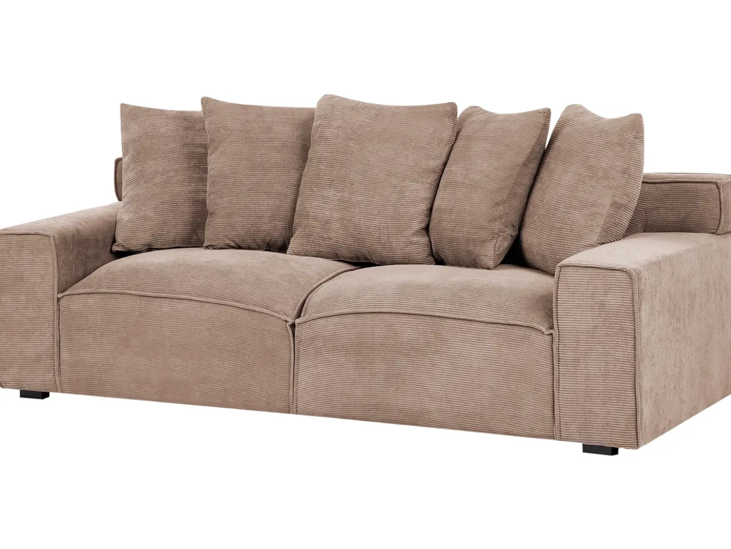 Sale Sofa dla 3 osób VISKAN Sztruks Piaskowy Sofy Tapicerowane|Wszystkie Sofy