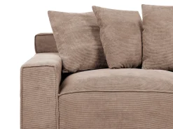 Sale Sofa dla 3 osób VISKAN Sztruks Piaskowy Sofy Tapicerowane|Wszystkie Sofy