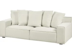 Best Sofa dla 3 osób VISKAN Złamana biel Sofy Tapicerowane|Wszystkie Sofy