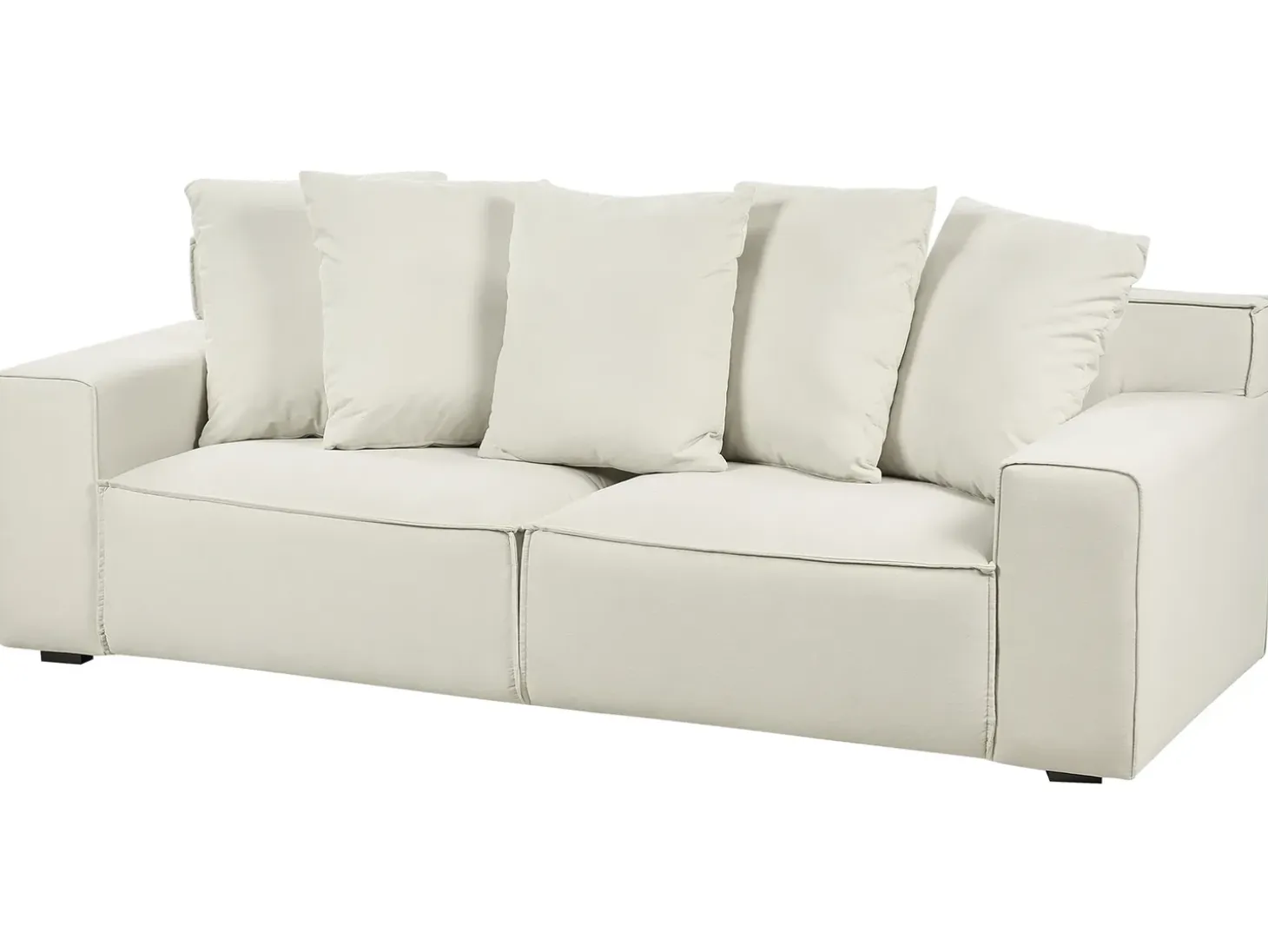 Best Sofa dla 3 osób VISKAN Złamana biel Sofy Tapicerowane|Wszystkie Sofy