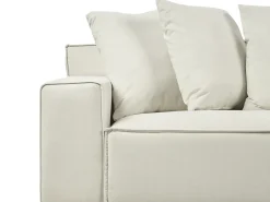 Best Sofa dla 3 osób VISKAN Złamana biel Sofy Tapicerowane|Wszystkie Sofy