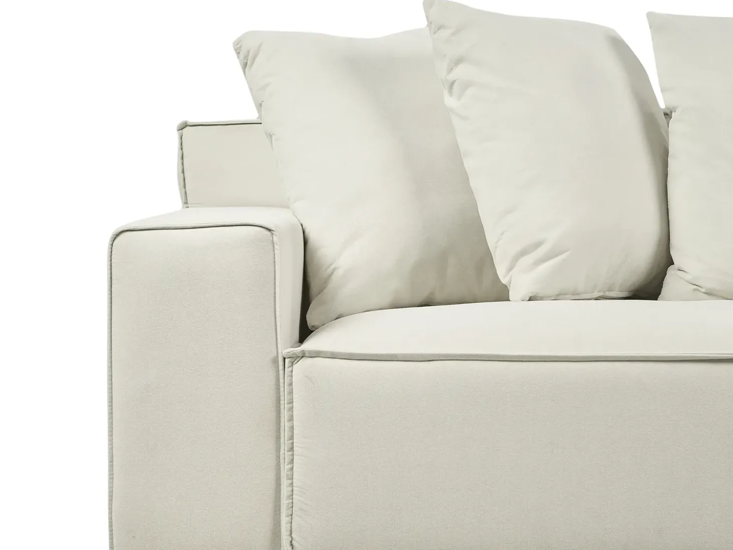 Best Sofa dla 3 osób VISKAN Złamana biel Sofy Tapicerowane|Wszystkie Sofy