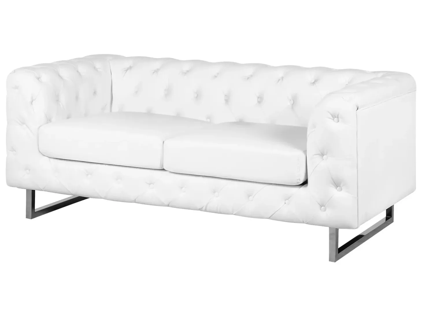 Best Sofa dla 2 osób VISSLAND Ekoskóra Biały Sofy Dwuosobowe|Kolekcje Sof