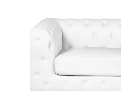 Best Sofa dla 2 osób VISSLAND Ekoskóra Biały Sofy Dwuosobowe|Kolekcje Sof